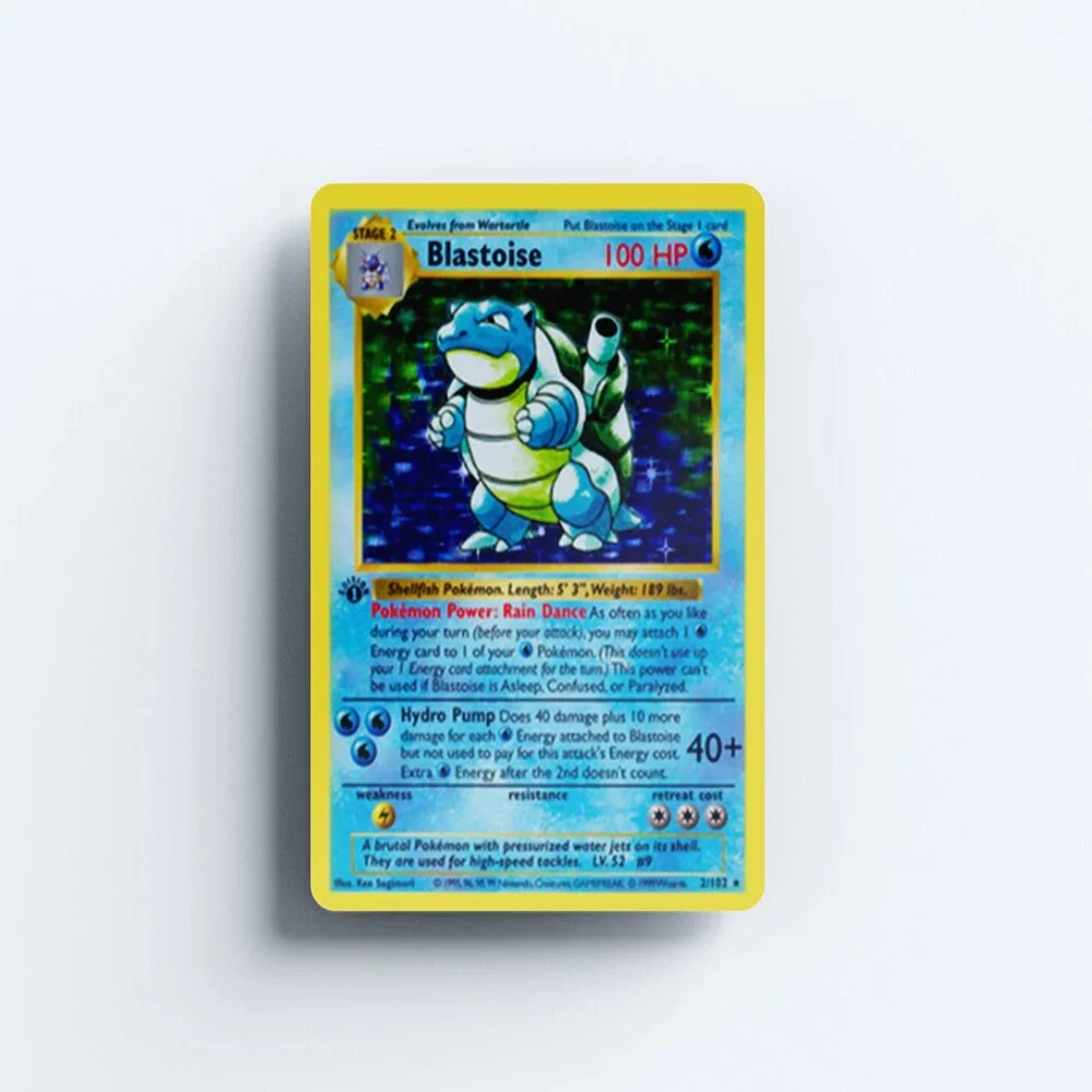 Card Skin Blastoise Pokemon Base Set Trading Card Game Credit Card Sticker Deca - Picture 6 of 15